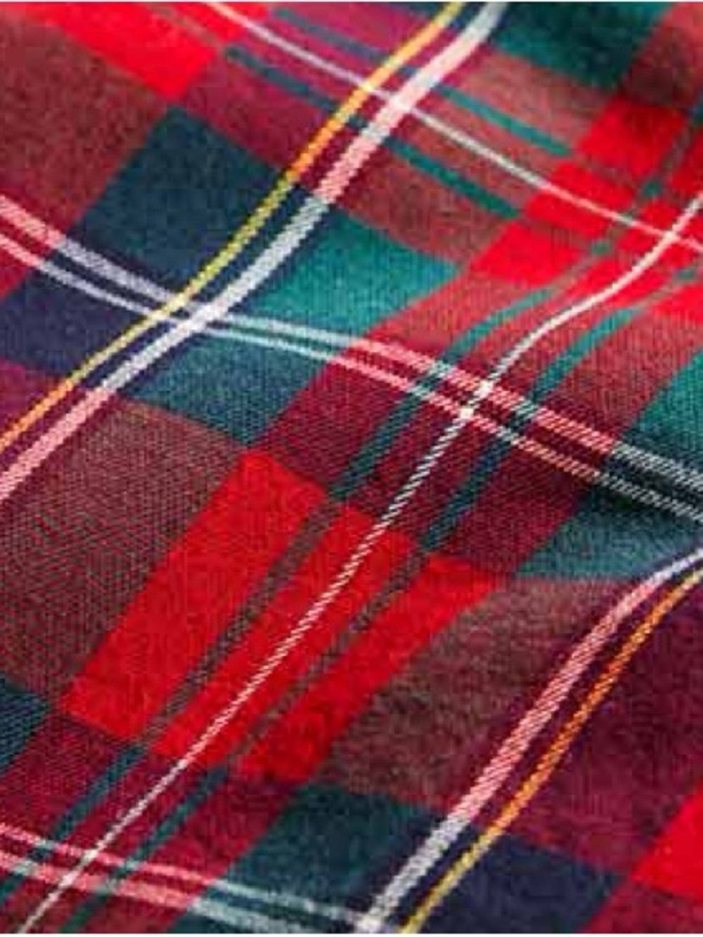 Vineyard Vines Red and Green Plaid Long Sleeve Kids Tee